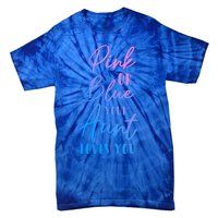 Funny Pink Or Blue Aunt Loves You Nephew Niece Gender Reveal Gift Tie-Dye T-Shirt