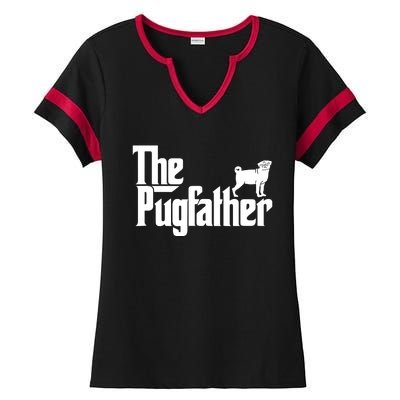 Funny Pug Owner Shirts The Pugfather Pug Father Gift Ladies Halftime Notch Neck Tee