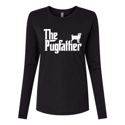 Funny Pug Owner Shirts The Pugfather Pug Father Gift Womens Cotton Relaxed Long Sleeve T-Shirt