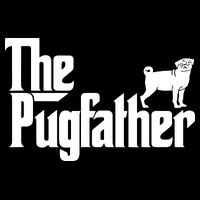 Funny Pug Owner Shirts The Pugfather Pug Father Gift 16 in Basic Backpack