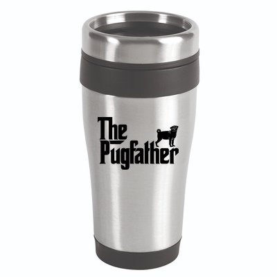 Funny Pug Owner Shirts The Pugfather Pug Father Gift 16oz Travel Tumbler