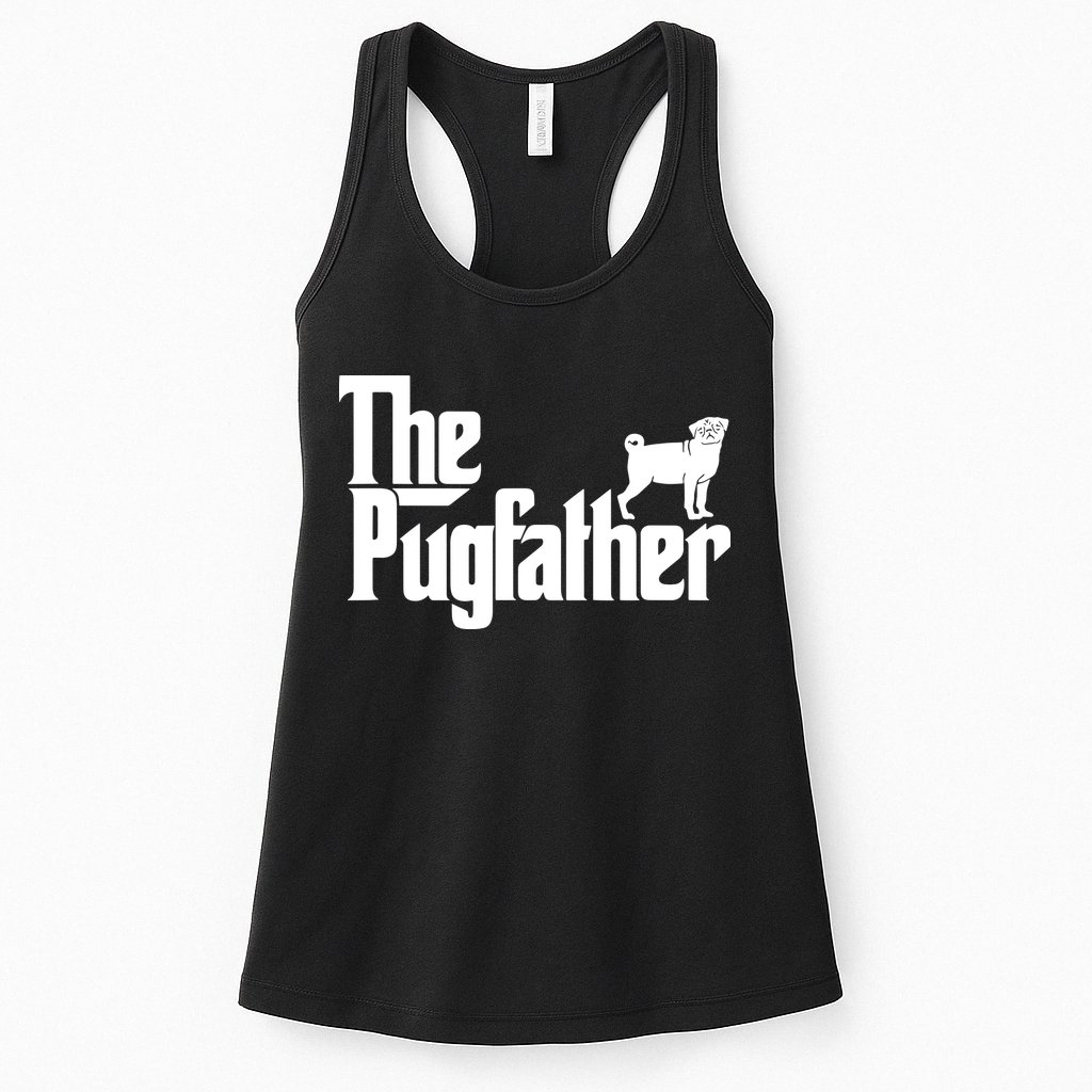 Funny Pug Owner Shirts The Pugfather Pug Father Gift Womens Tank Top