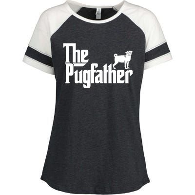 Funny Pug Owner Shirts The Pugfather Pug Father Gift Enza Ladies Jersey Colorblock Tee