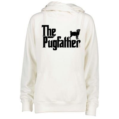 Funny Pug Owner Shirts The Pugfather Pug Father Gift Womens Funnel Neck Pullover Hood