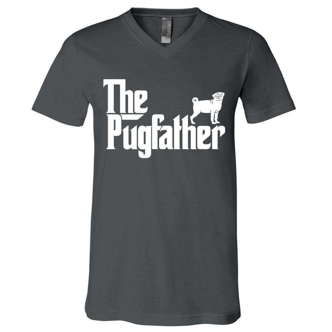 Funny Pug Owner Shirts The Pugfather Pug Father Gift V-Neck T-Shirt