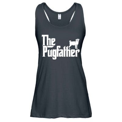 Funny Pug Owner Shirts The Pugfather Pug Father Gift Ladies Essential Flowy Tank
