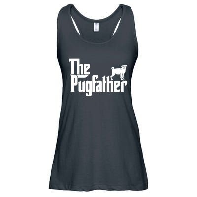 Funny Pug Owner Shirts The Pugfather Pug Father Gift Ladies Essential Flowy Tank