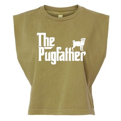 Funny Pug Owner Shirts The Pugfather Pug Father Gift Garment-Dyed Women's Muscle Tee