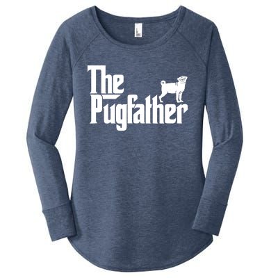 Funny Pug Owner Shirts The Pugfather Pug Father Gift Women's Perfect Tri Tunic Long Sleeve Shirt