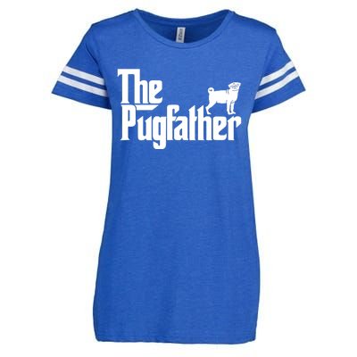 Funny Pug Owner Shirts The Pugfather Pug Father Gift Enza Ladies Jersey Football T-Shirt