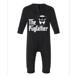 Funny Pug Owner The Pugfather Father Gift Dog Lovers Owner Infant Fleece One Piece