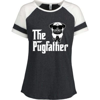 Funny Pug Owner The Pugfather Father Gift Dog Lovers Owner Enza Ladies Jersey Colorblock Tee