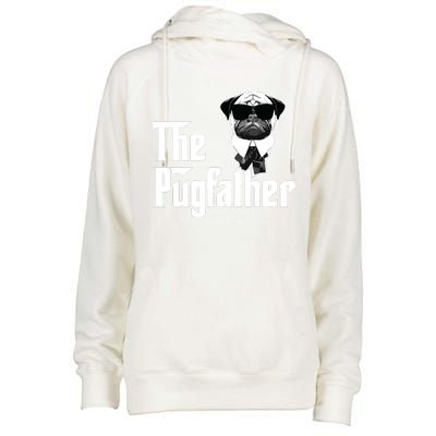 Funny Pug Owner The Pugfather Father Gift Dog Lovers Owner Womens Funnel Neck Pullover Hood