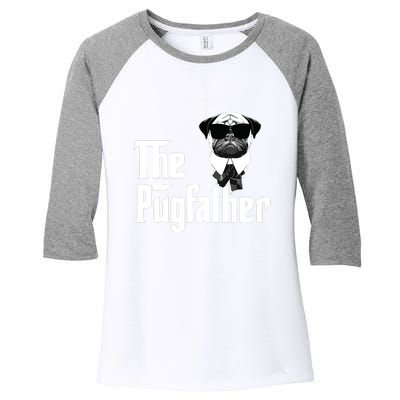 Funny Pug Owner The Pugfather Father Gift Dog Lovers Owner Women's Tri-Blend 3/4-Sleeve Raglan Shirt