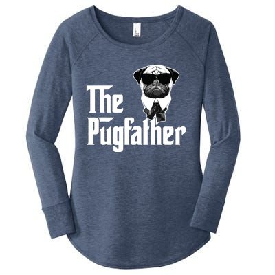 Funny Pug Owner The Pugfather Father Gift Dog Lovers Owner Women's Perfect Tri Tunic Long Sleeve Shirt