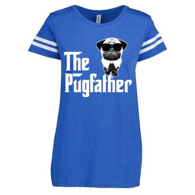 Funny Pug Owner The Pugfather Father Gift Dog Lovers Owner Enza Ladies Jersey Football T-Shirt