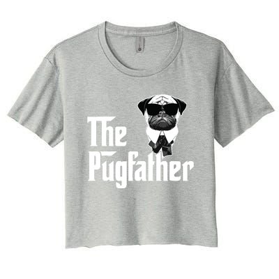 Funny Pug Owner The Pugfather Father Gift Dog Lovers Owner Women's Crop Top Tee