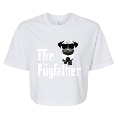 Funny Pug Owner The Pugfather Father Gift Dog Lovers Owner Bella+Canvas Jersey Crop Tee