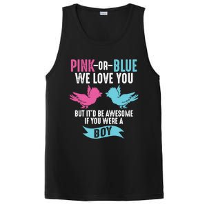 Funny Pink Or Blue We Love You Cute Gender Reveal Gift PosiCharge Competitor Tank