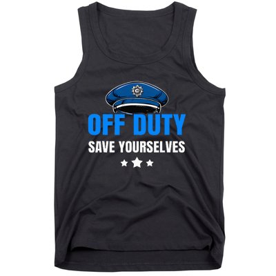 Funny Police Officer Policeman Cop Gift Tank Top