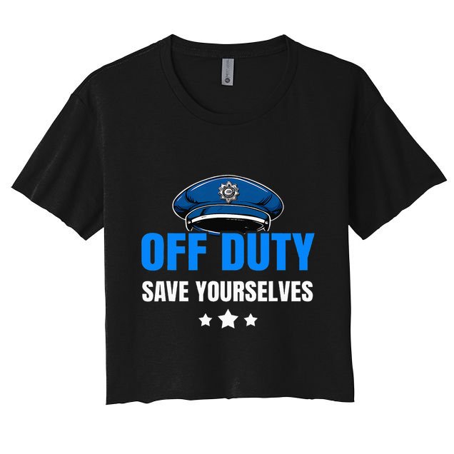 Funny Police Officer Policeman Cop Gift Women's Crop Top Tee