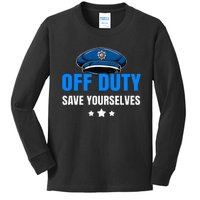 Funny Police Officer Policeman Cop Gift Kids Long Sleeve Shirt