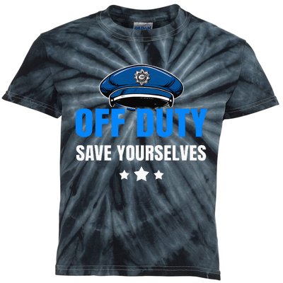 Funny Police Officer Policeman Cop Gift Kids Tie-Dye T-Shirt