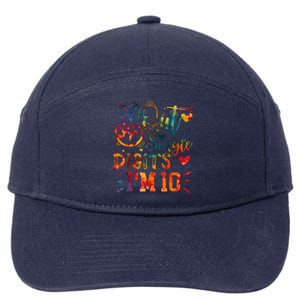 Funny Peace Out Single Digits IM 10 Year Old 10th Birthday 7-Panel Snapback Hat