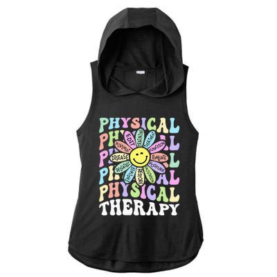 Flower PT Outfit Pediatric Physical Therapy Therapist Ladies PosiCharge Tri-Blend Wicking Draft Hoodie Tank