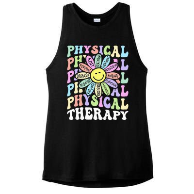 Flower PT Outfit Pediatric Physical Therapy Therapist Ladies PosiCharge Tri-Blend Wicking Tank