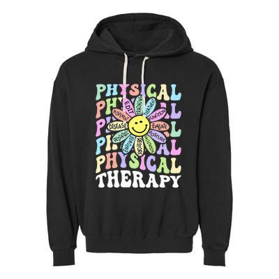 Flower PT Outfit Pediatric Physical Therapy Therapist Garment-Dyed Fleece Hoodie