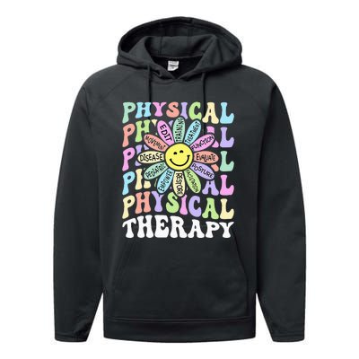 Flower PT Outfit Pediatric Physical Therapy Therapist Performance Fleece Hoodie