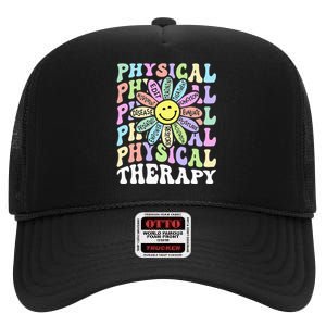 Flower PT Outfit Pediatric Physical Therapy Therapist High Crown Mesh Back Trucker Hat