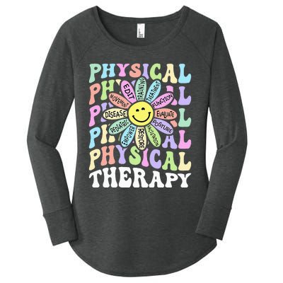 Flower PT Outfit Pediatric Physical Therapy Therapist Women's Perfect Tri Tunic Long Sleeve Shirt