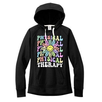 Flower PT Outfit Pediatric Physical Therapy Therapist Women's Fleece Hoodie