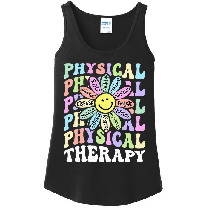 Flower PT Outfit Pediatric Physical Therapy Therapist Ladies Essential Tank