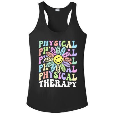 Flower PT Outfit Pediatric Physical Therapy Therapist Ladies PosiCharge Competitor Racerback Tank