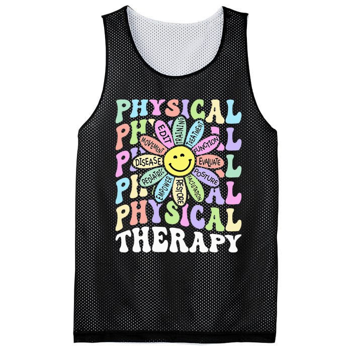 Flower PT Outfit Pediatric Physical Therapy Therapist Mesh Reversible Basketball Jersey Tank