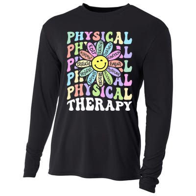 Flower PT Outfit Pediatric Physical Therapy Therapist Cooling Performance Long Sleeve Crew