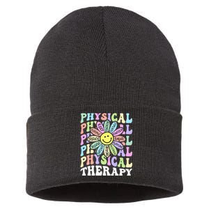 Flower PT Outfit Pediatric Physical Therapy Therapist Sustainable Knit Beanie