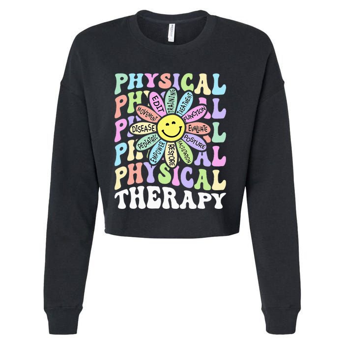 Flower PT Outfit Pediatric Physical Therapy Therapist Cropped Pullover Crew