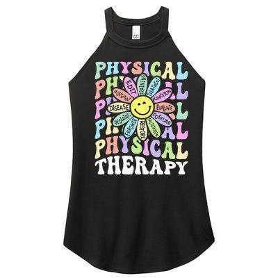 Flower PT Outfit Pediatric Physical Therapy Therapist Women's Perfect Tri Rocker Tank