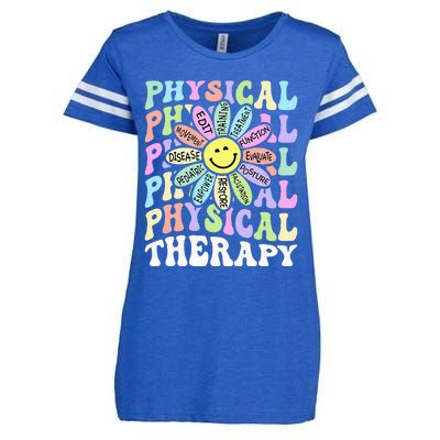 Flower PT Outfit Pediatric Physical Therapy Therapist Enza Ladies Jersey Football T-Shirt