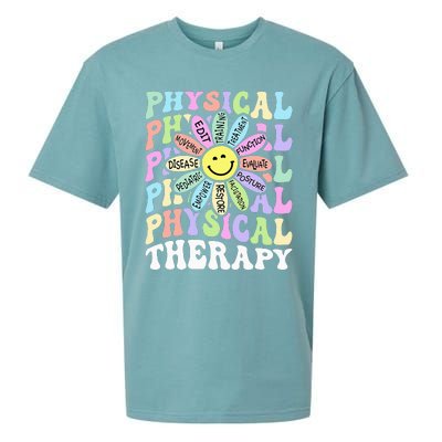 Flower PT Outfit Pediatric Physical Therapy Therapist Sueded Cloud Jersey T-Shirt