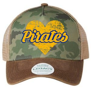 Fairhope Pirates Over Heart Legacy Tie Dye Trucker Hat