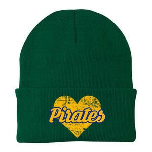 Fairhope Pirates Over Heart Knit Cap Winter Beanie