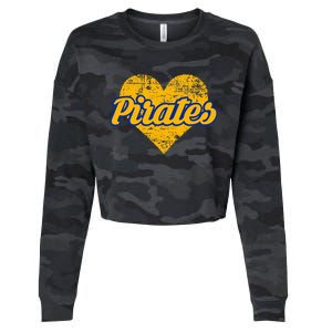 Fairhope Pirates Over Heart Cropped Pullover Crew