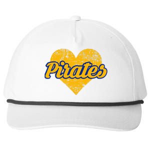 Fairhope Pirates Over Heart Snapback Five-Panel Rope Hat