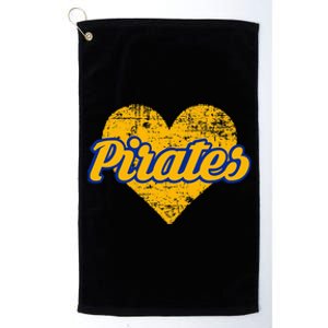 Fairhope Pirates Over Heart Platinum Collection Golf Towel