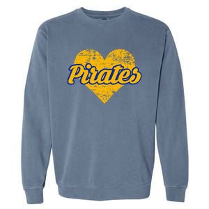 Fairhope Pirates Over Heart Garment-Dyed Sweatshirt